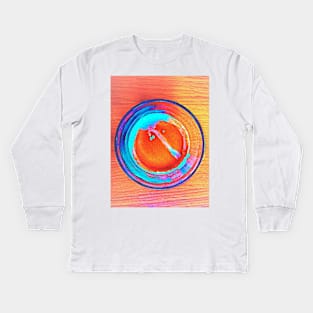 Tropical Summertime  Coffee Ring Kids Long Sleeve T-Shirt